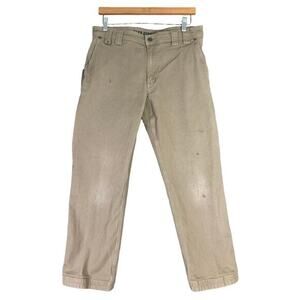 Duluth Men's Cargo Work Pants Brown Size 34 x 30 Durable Flex Fire Hose‎